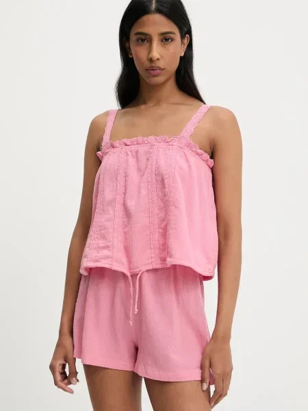Answear Lab bluzka i szorty różowy