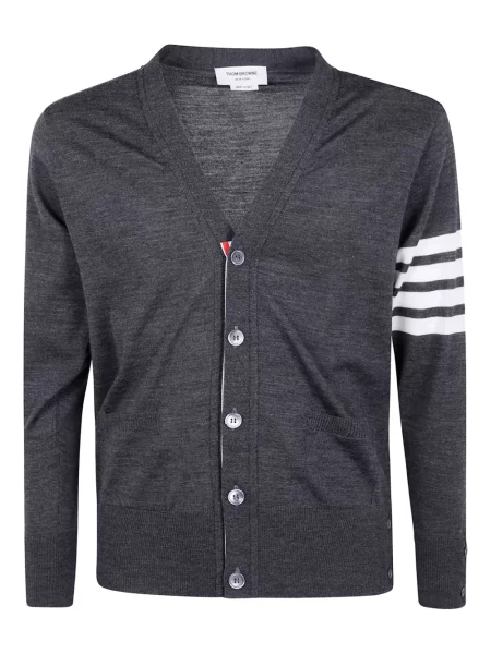 Cardigan Thom Browne cu dungi gri