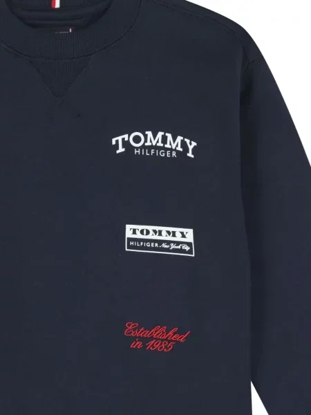 Dětska mikina bez kapuce Tommy Hilfiger modrá