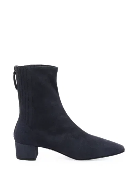 Cizme scurte Aquazzura din piele de căprioară albastru
