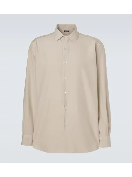 Cămașă Zegna de mătase alb