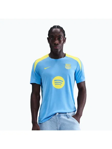 Tricou de fotbal pentru bărbați Nike FC Barcelona Strike SE university blue/opti yellow albastru
