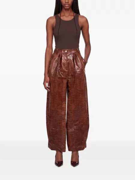 Pantaloni Rowen Rose cu talie înaltă roz