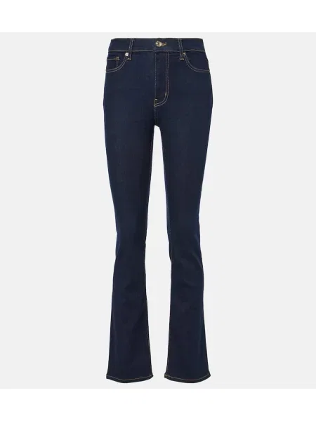 Długie proste jeansy Frame niebieskie