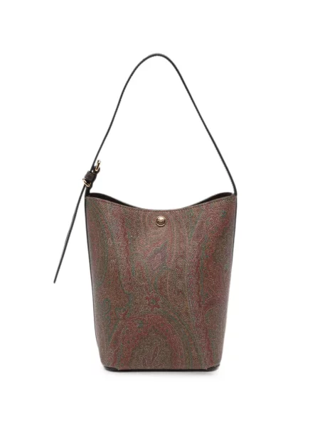 Geantă Etro cu imagine cu model paisley maro