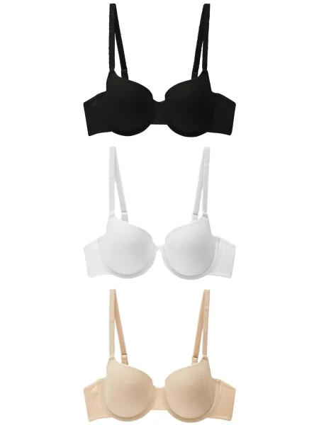 Next Sutien bej / negru alb