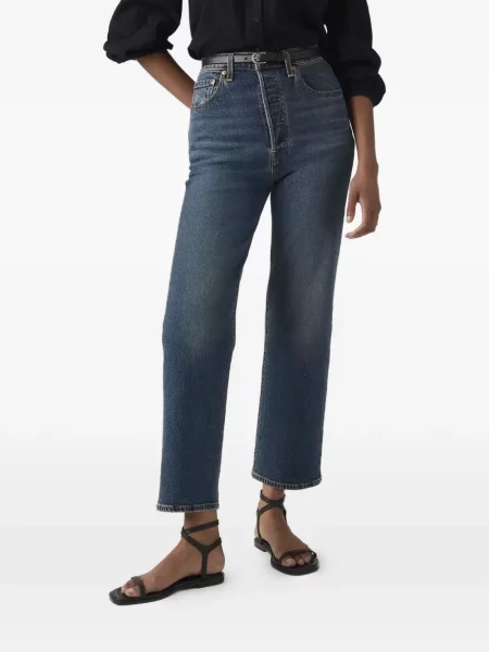 Kulkšnis velcro tiesūs džinsai Levi's® mėlyna