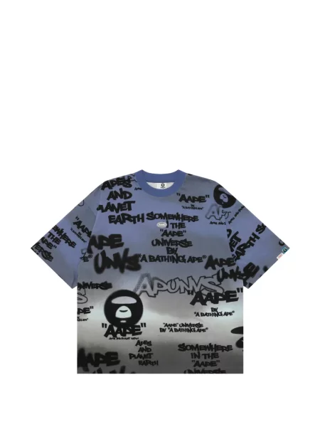 Tricou Aape By A Bathing Ape cu imagine gri