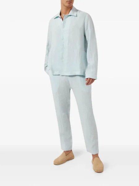 Șnur de strângere pantaloni Marané de in albastru