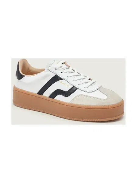 Gant Teniși din piele Cuzmani | piele întoarsă alb