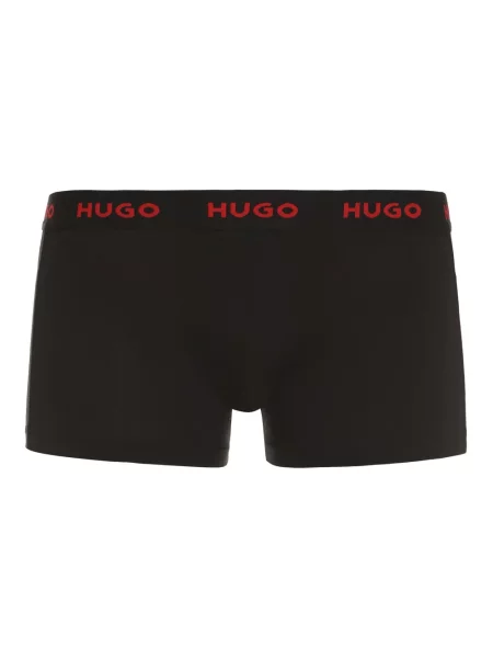 Obcisłe bokserki z z logo w zestawie 3 szt. Hugo czarne