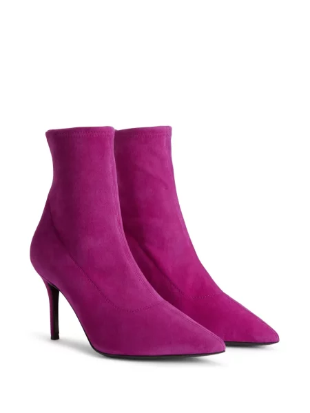 Cizme scurte Giuseppe Zanotti din piele de căprioară violet