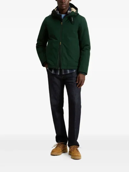 Geacă Woolrich cu glugă verde