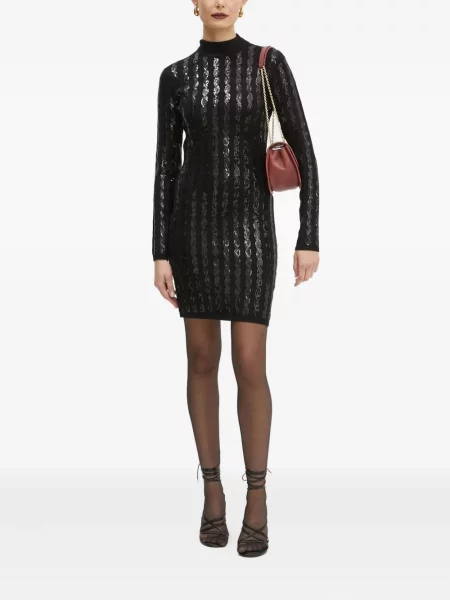 Sukienka mini Guess z cekinami czarna