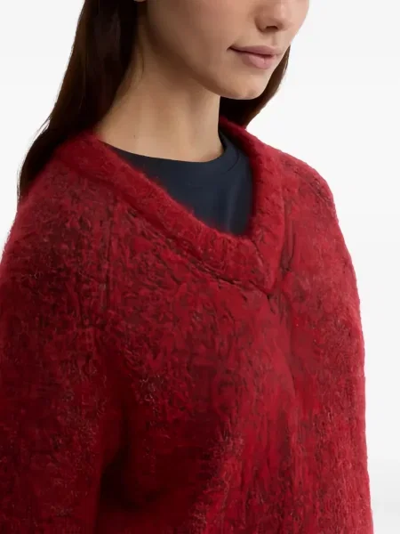 Pulover Aspesi cu decolteu în V roșu