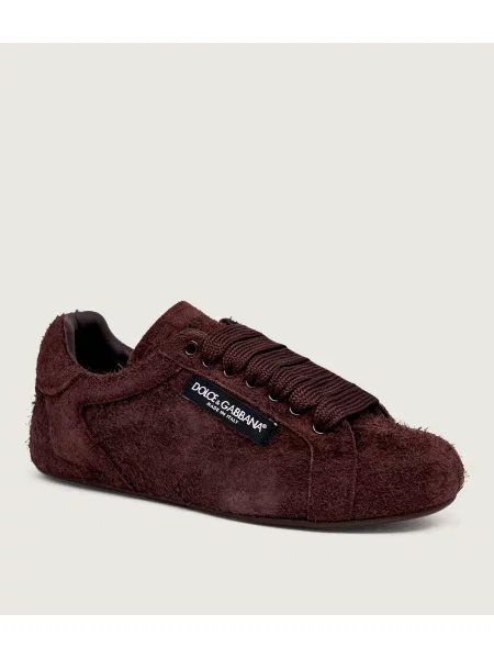 Dolce & Gabbana Sneakers Portofino Soft | piele întoarsă maro
