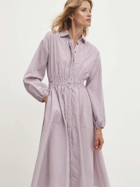 Answear Lab rochie din rosu maxi evazati