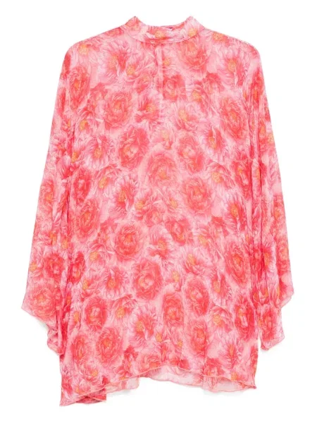 Rochie mini Styland cu model floral cu imagine de costum roz