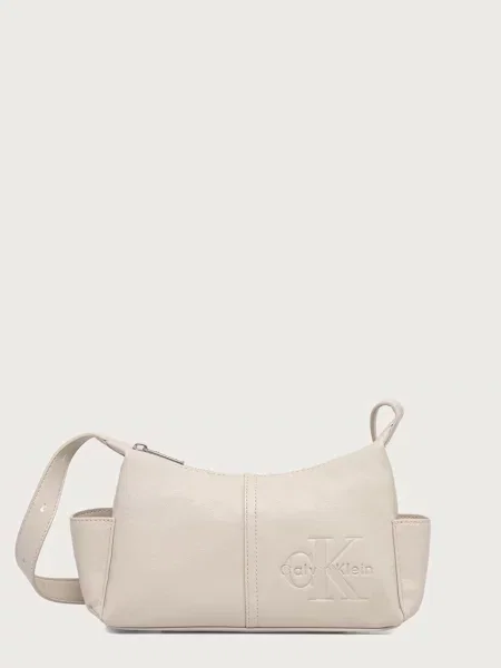Calvin Klein geantă crossbody pentru femei cu imitație de piele bej