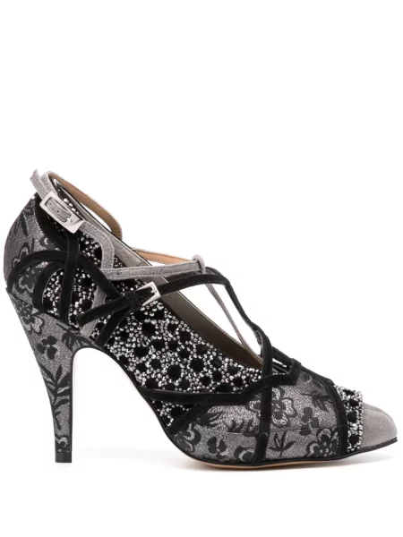 Pantofi cu toc Maison Margiela de catifea negru