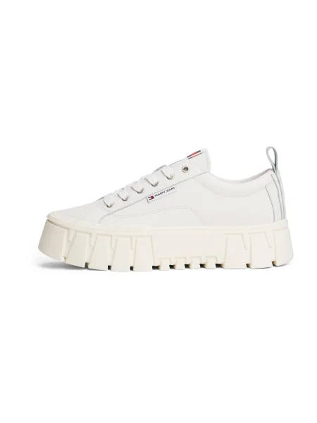 Sportcipők Tommy Jeans Tjw Vulc Flatform Leather fehér