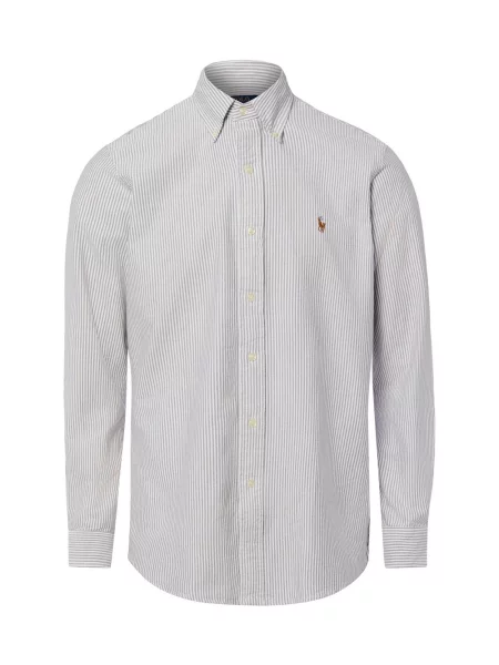 Polo Ralph Lauren koszula codzienna Mężczyźni Comfort Fit biały S brązowa