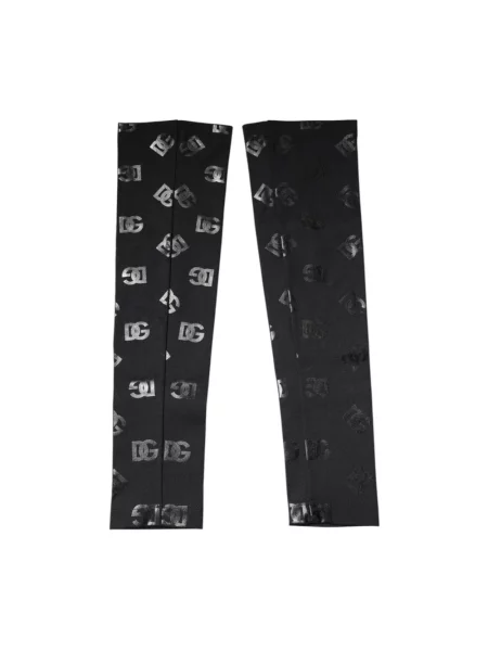 Rękawiczki Dolce And Gabbana z logo czarne
