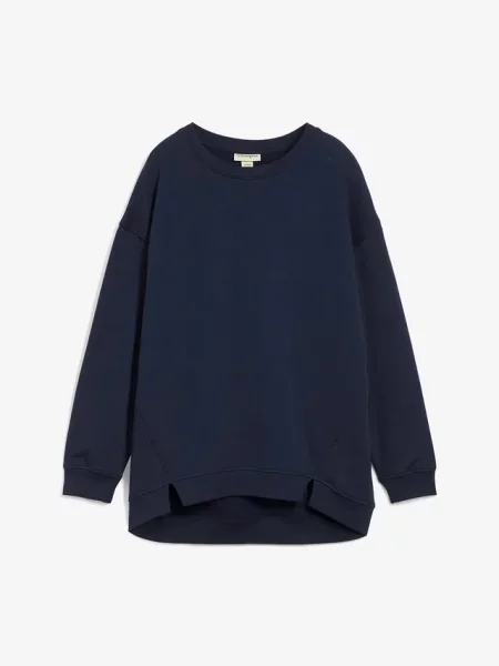 Bluza oversize z mieszanki bawełny niebieska