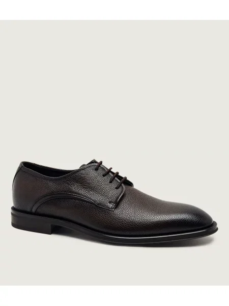 BOSS BLACK De piele pantofi derby Derrek_Derb_grpt negru