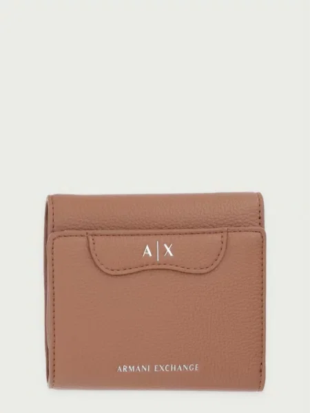 Armani Exchange portofel pentru femei cu imitație de piele bej