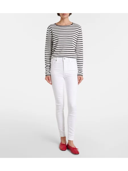 Blugi skinny Frame skinny fit alb