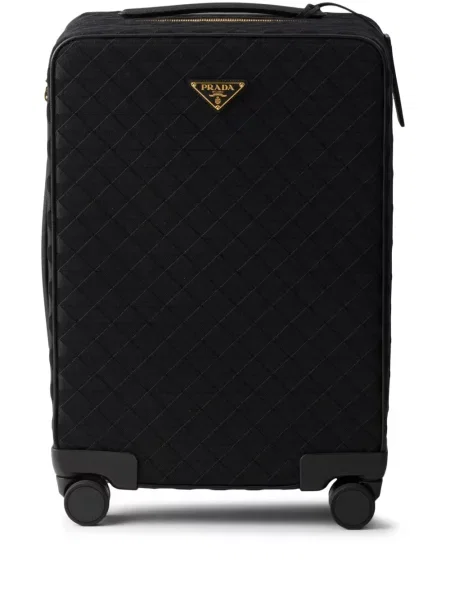 Valiză Prada cu broderie negru