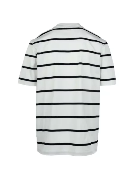 Tricou Boss cu dungi cu autograf alb