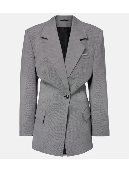 Marynarka The Attico wełniana szara