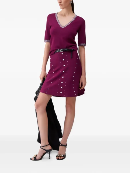 Tricou Liu Jo cu decolteu în V violet