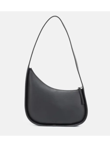 Geanta de piele The Row din piele negru