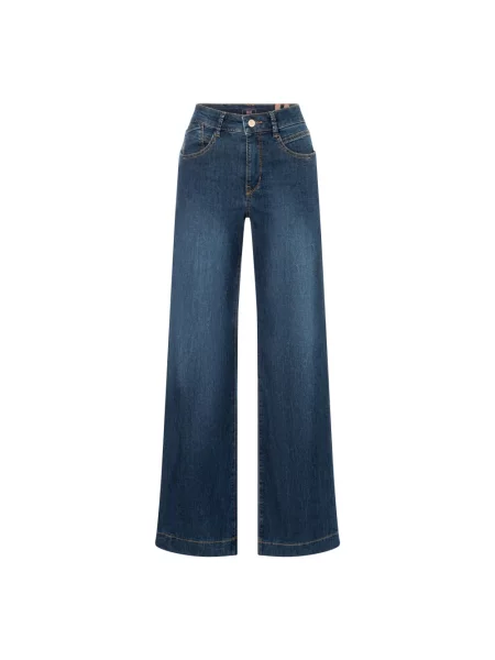 Spodnie palazzo Mac niebieskie