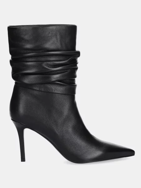 Кожаные ботинки Answear.lab на шпильке черные