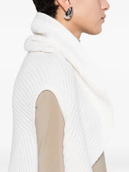 Cardigan Marccain cu volane alb