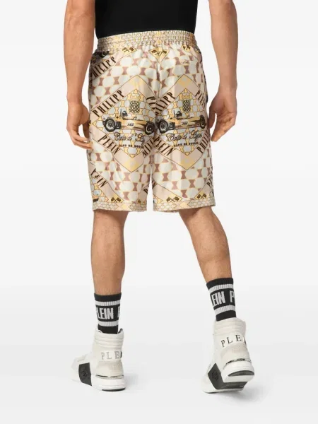Pantaloni scurți Philipp Plein de mătase cu imagine