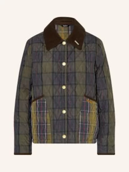 Barbour Prošívaná Bunda Icons Lidd khaki žlutá červená