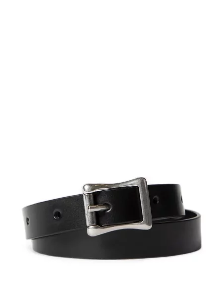 Brăţară Ann Demeulemeester din piele cu cataramă negru