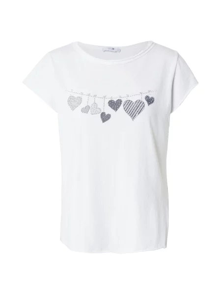 Hailys Tricou gri deschis / gri închis alb