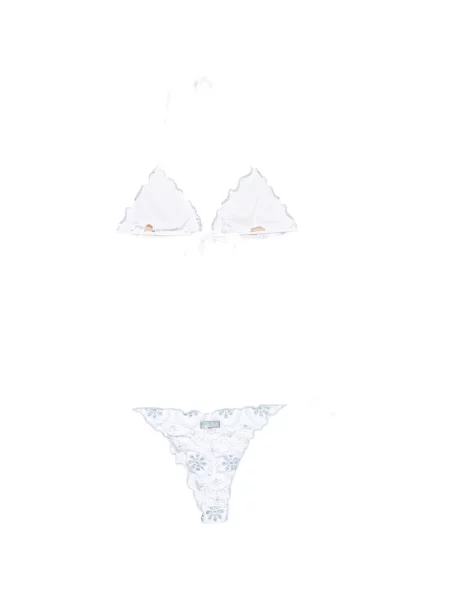 Bikini Mc2 Saint Barth cu broderie alb