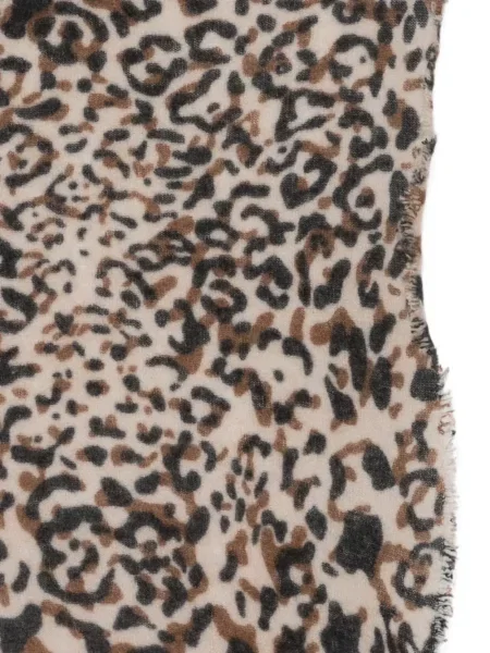 Fular Faliero Sarti din cașmir cu imagine cu model leopard