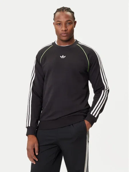 Adidas Pulóver adicolor Piping fekete