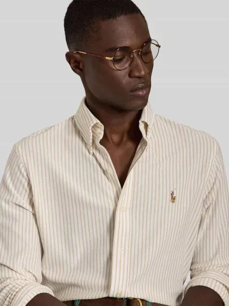 Koszula casualowa o kroju regular fit z czystej bawełny Polo Ralph Lauren beżowa
