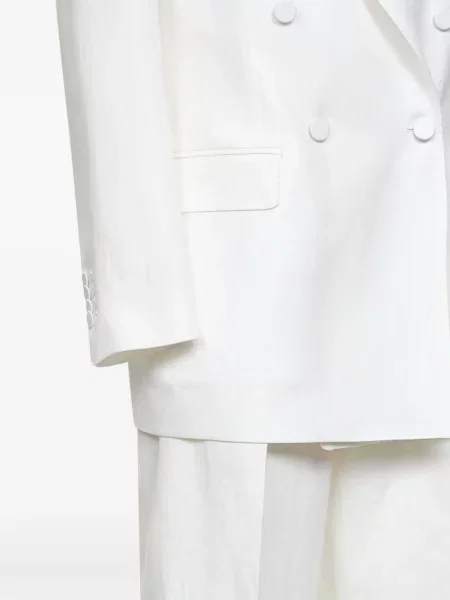 Spodnie Tagliatore dwurzędowe białe