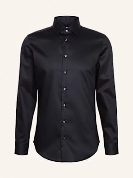 Seidensticker Koszula Biznesowa O Kroju Slim Fit schwarz czarna