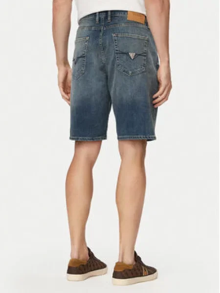 Guess Jeans kratke hlače modra